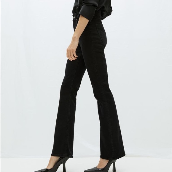 black flared high waisted jeans by H&M - size 18 - Picture 4 of 6